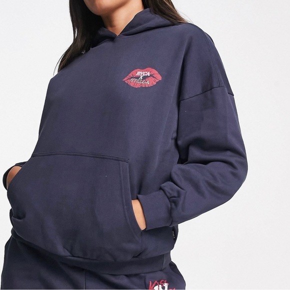 RVCA X STELLA Maxwell Hoodie Sweatshirt Kiss Kiss size medium - Picture 1 of 9